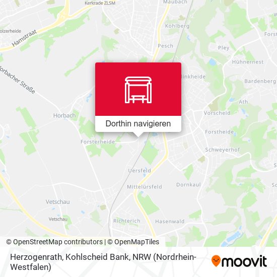 Herzogenrath, Kohlscheid Bank Karte