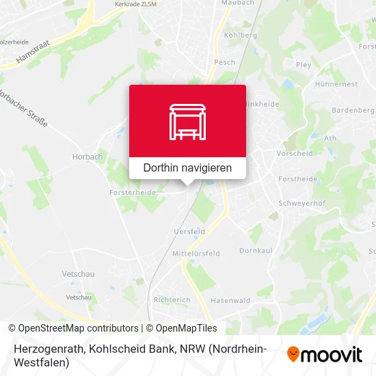 Herzogenrath, Kohlscheid Bank Karte