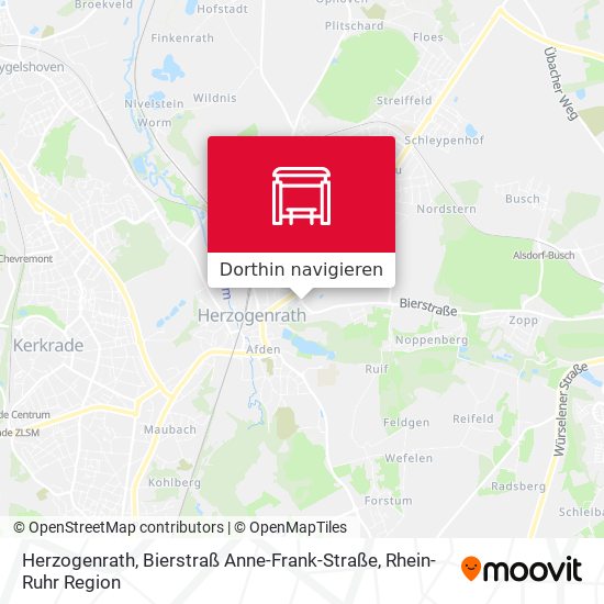 Herzogenrath, Bierstraß Anne-Frank-Straße Karte