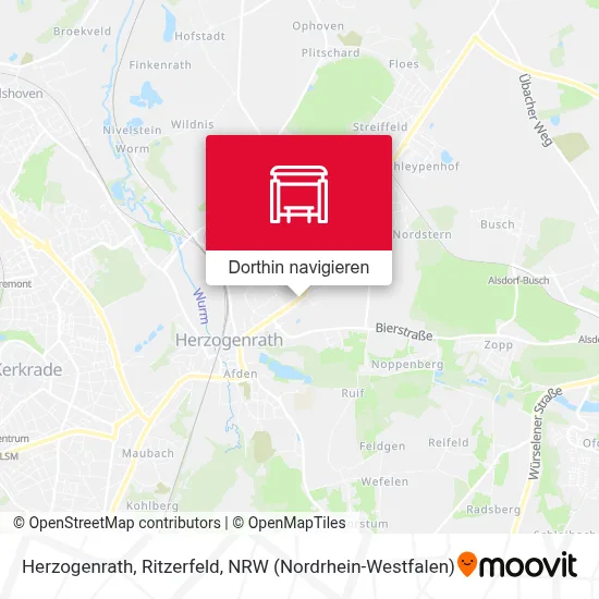 Herzogenrath, Ritzerfeld Karte