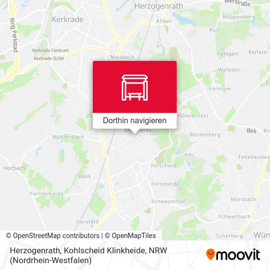 Herzogenrath, Kohlscheid Klinkheide Karte