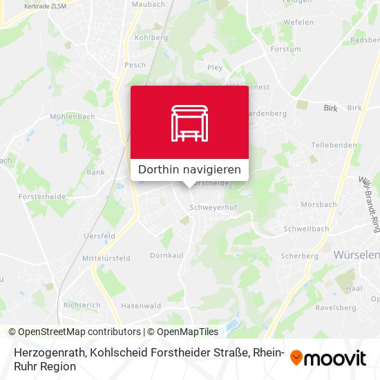 Herzogenrath, Kohlscheid Forstheider Straße Karte