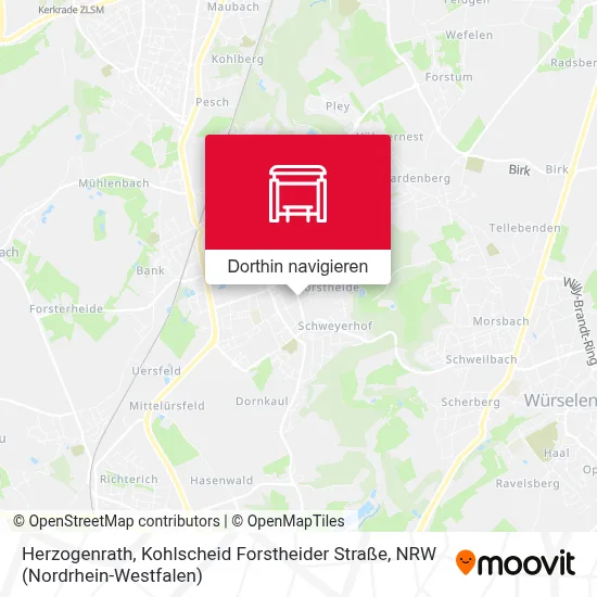 Herzogenrath, Kohlscheid Forstheider Straße Karte