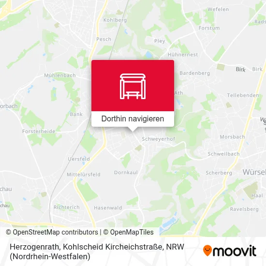 Herzogenrath, Kohlscheid Kircheichstraße Karte