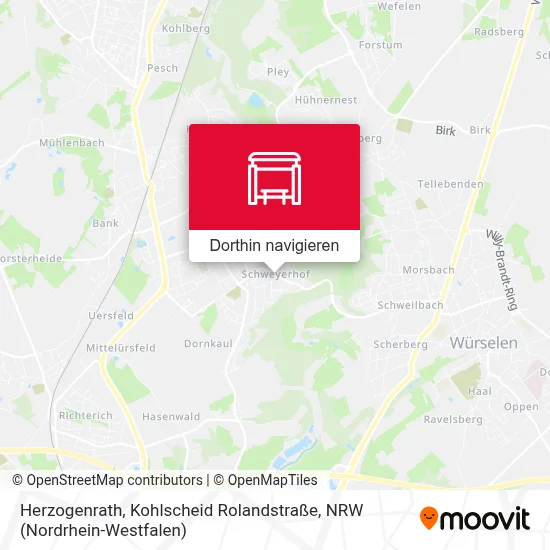 Herzogenrath, Kohlscheid Rolandstraße Karte