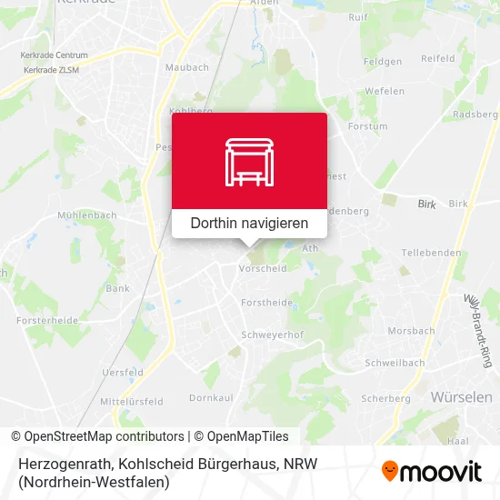 Herzogenrath, Kohlscheid Bürgerhaus Karte