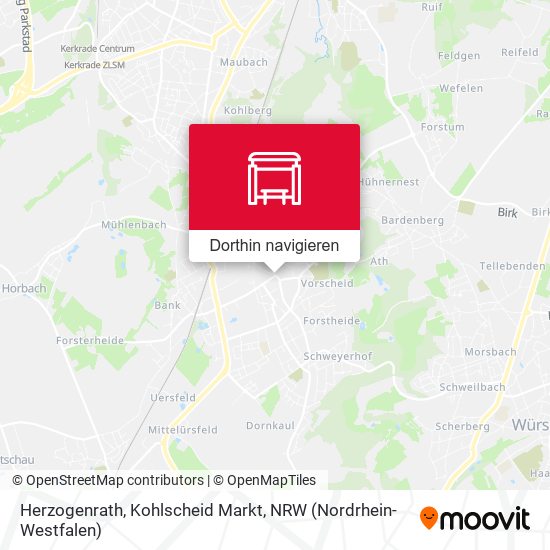 Herzogenrath, Kohlscheid Markt Karte