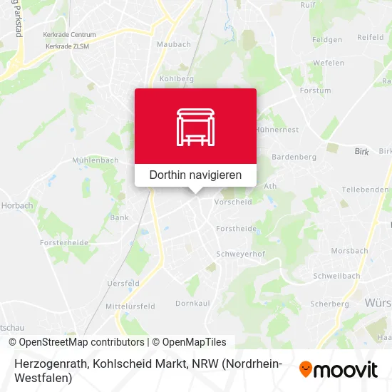 Herzogenrath, Kohlscheid Markt Karte