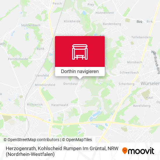 Herzogenrath, Kohlscheid Rumpen Im Grüntal Karte