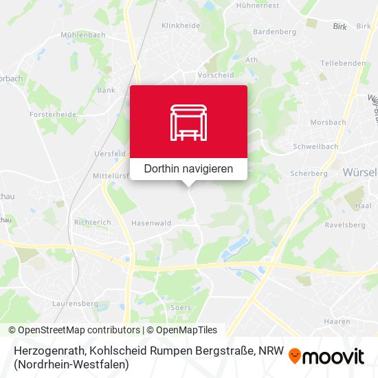 Herzogenrath, Kohlscheid Rumpen Bergstraße Karte