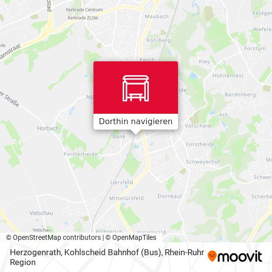 Herzogenrath, Kohlscheid Bahnhof (Bus) Karte