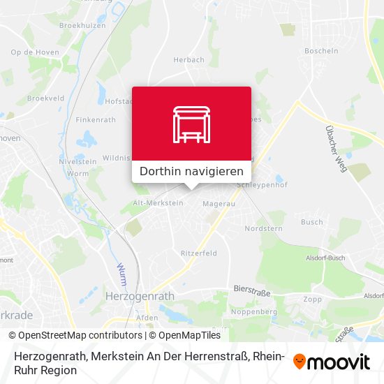 Herzogenrath, Merkstein An Der Herrenstraß Karte