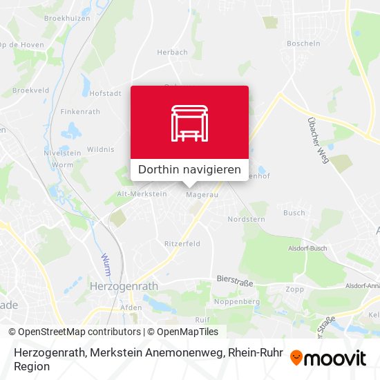 Herzogenrath, Merkstein Anemonenweg Karte