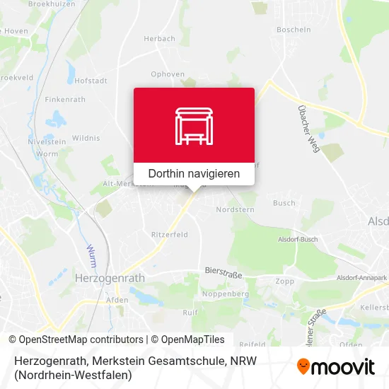 Herzogenrath, Merkstein Gesamtschule Karte