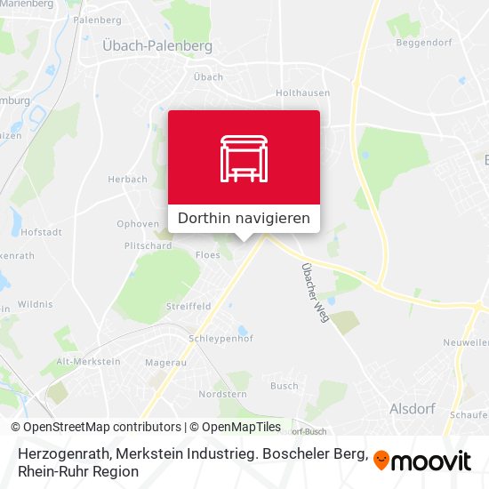Herzogenrath, Merkstein Industrieg. Boscheler Berg Karte
