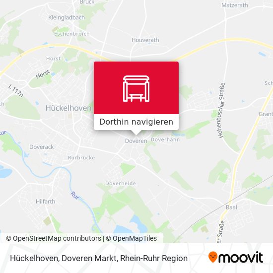 Hückelhoven, Doveren Markt Karte