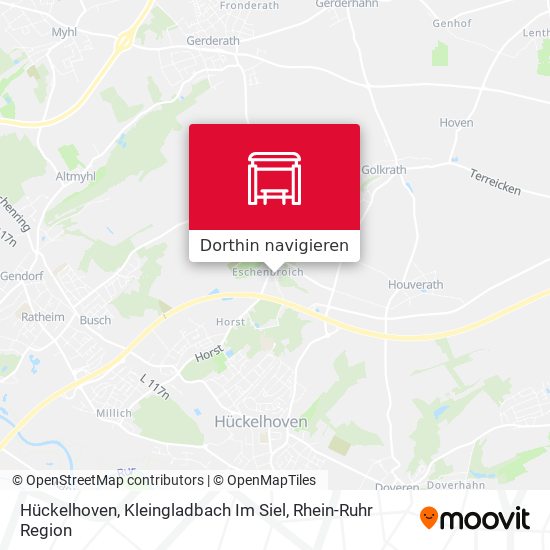 Hückelhoven, Kleingladbach Im Siel Karte