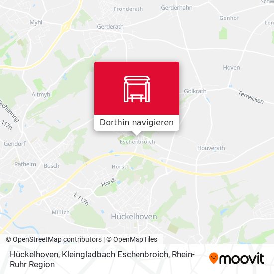 Hückelhoven, Kleingladbach Eschenbroich Karte