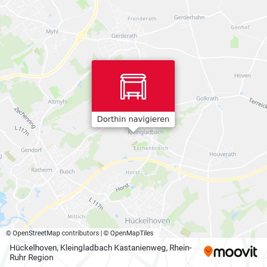 Hückelhoven, Kleingladbach Kastanienweg Karte