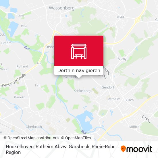 Hückelhoven, Ratheim Abzw. Garsbeck Karte