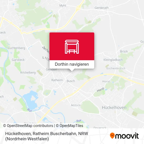 Hückelhoven, Ratheim Buscherbahn Karte