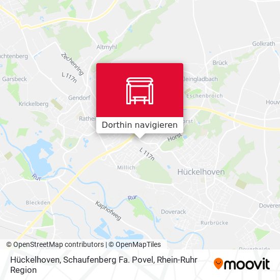 Hückelhoven, Schaufenberg Fa. Povel Karte