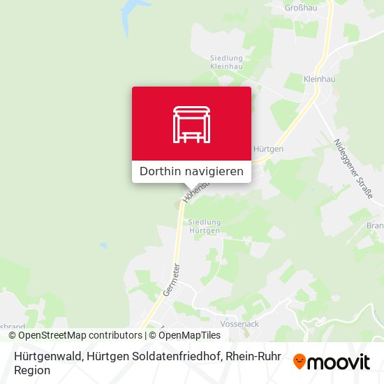 Hürtgenwald, Hürtgen Soldatenfriedhof Karte