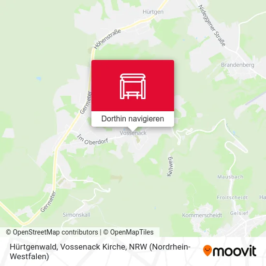 Hürtgenwald, Vossenack Kirche Karte