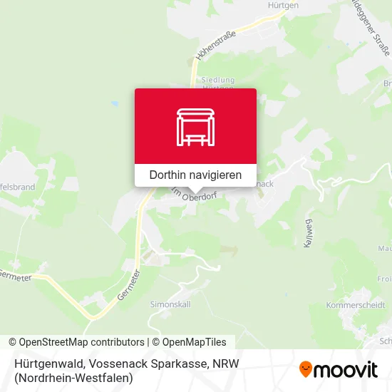 Hürtgenwald, Vossenack Sparkasse Karte