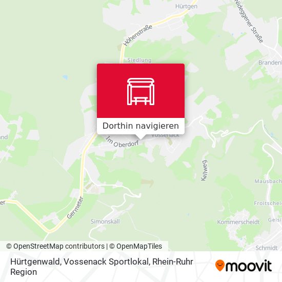 Hürtgenwald, Vossenack Sportlokal Karte