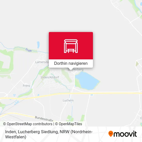 Inden, Lucherberg Siedlung Karte