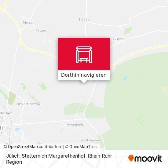 Jülich, Stetternich Margarethenhof Karte