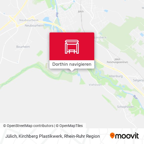 Jülich, Kirchberg Plastikwerk Karte