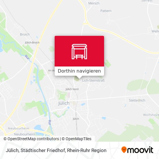 Jülich, Städtischer Friedhof Karte