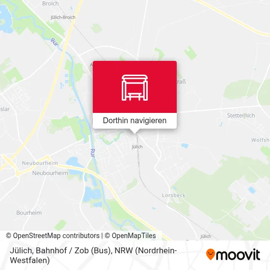 Jülich, Bahnhof / Zob (Bus) Karte