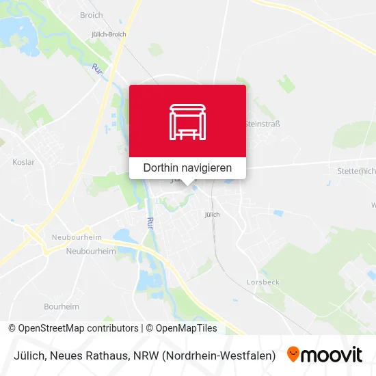 Jülich, Neues Rathaus Karte
