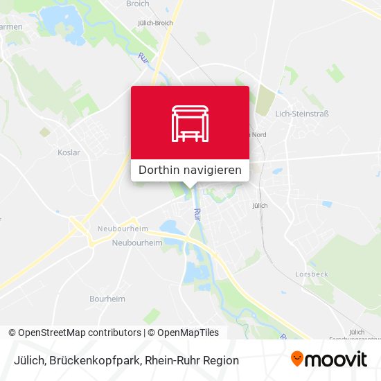 Jülich, Brückenkopfpark Karte