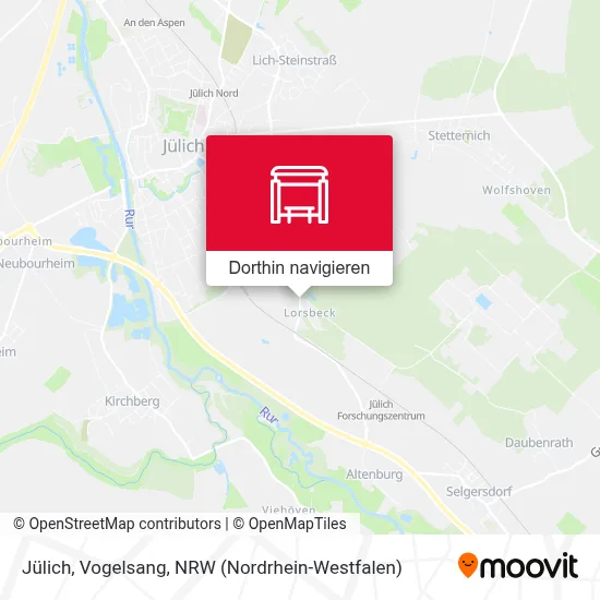 Jülich, Vogelsang Karte