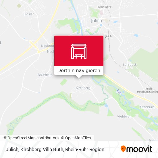 Jülich, Kirchberg Villa Buth Karte