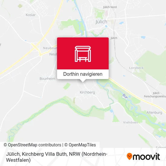 Jülich, Kirchberg Villa Buth Karte