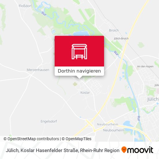 Jülich, Koslar Hasenfelder Straße Karte