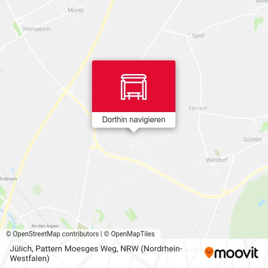Jülich, Pattern Moesges Weg Karte