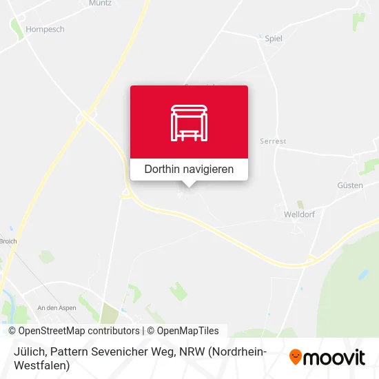 Jülich, Pattern Sevenicher Weg Karte