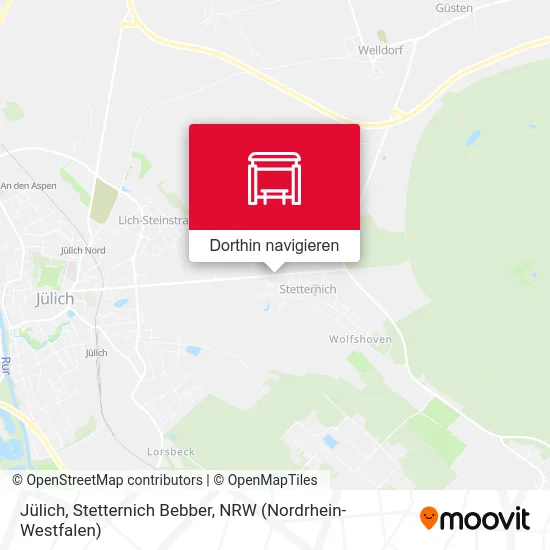 Jülich, Stetternich Bebber Karte