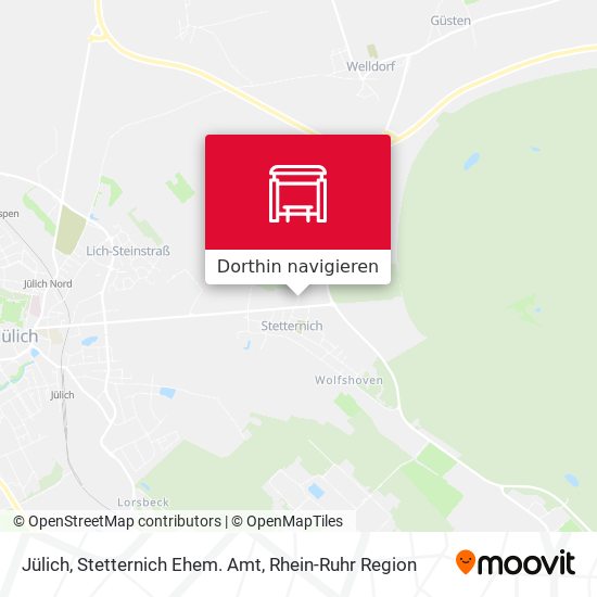 Jülich, Stetternich Ehem. Amt Karte