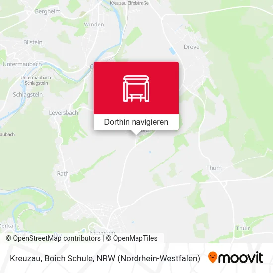 Kreuzau, Boich Schule Karte