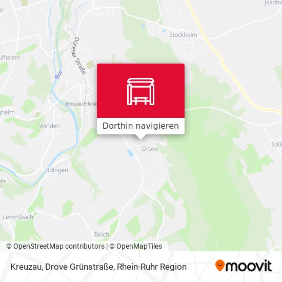 Kreuzau, Drove Grünstraße Karte