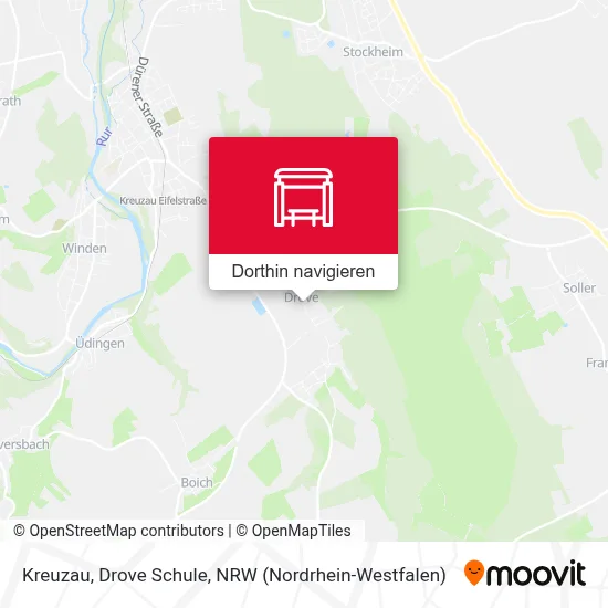 Kreuzau, Drove Schule Karte