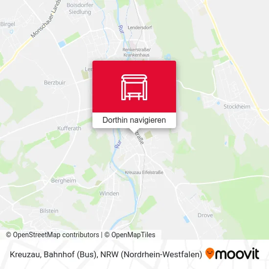 Kreuzau, Bahnhof (Bus) Karte