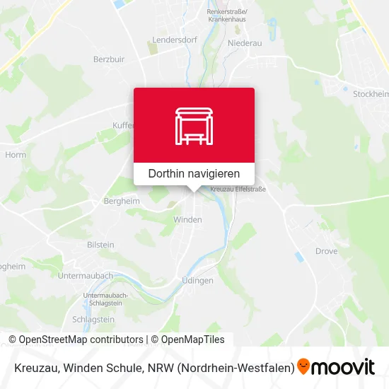 Kreuzau, Winden Schule Karte